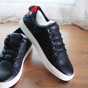 KURT GEIGER LEATHER SNEAKERS BLACK size 10